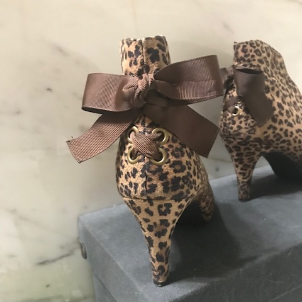 Faux Leopard Print Ankle Boots - Picture 3 of 3